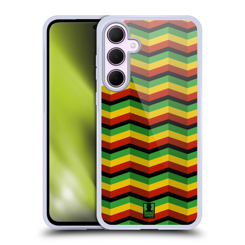 Head Case Designs Rasta Colour Patterns Zigzag Soft Gel Case for Samsung Galaxy A35 5G