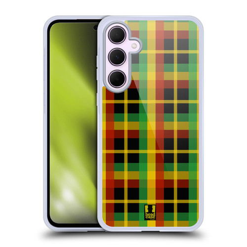 Head Case Designs Rasta Colour Patterns Plaid Soft Gel Case for Samsung Galaxy A35 5G