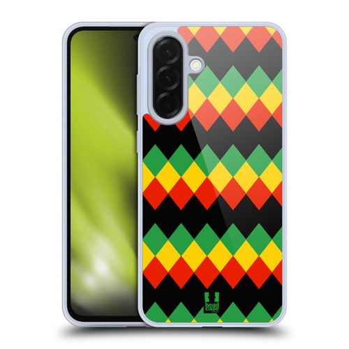 Head Case Designs Rasta Colour Patterns Diamond Soft Gel Case for Samsung Galaxy A36 5G