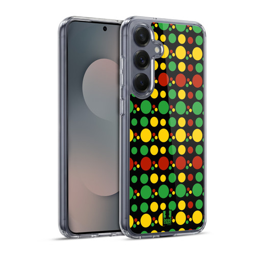 Head Case Designs Rasta Colour Patterns Circle Soft Gel Case for Samsung Galaxy S25+ & MagSafe