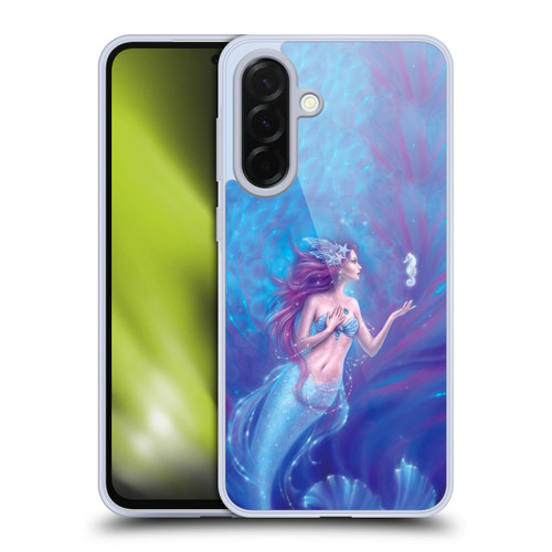Rachel Anderson Art Blue & Pink Mermaid With Seahorse Soft Gel Case for Samsung Galaxy A36 5G