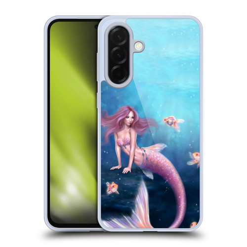 Rachel Anderson Art Pink Haired Mermaid With Goldfish Soft Gel Case for Samsung Galaxy A36 5G