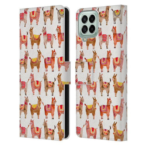 Cat Coquillette Animals Alpacas Leather Book Wallet Case Cover For Samsung Galaxy M33 (2022)
