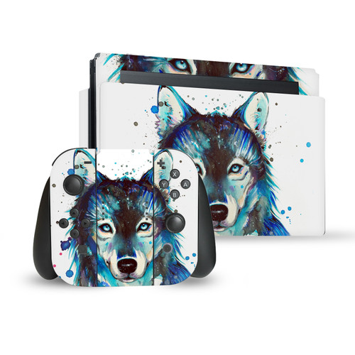 Pixie Cold Art Mix Ice Wolf Vinyl Sticker Skin Decal Cover for Nintendo Switch Bundle