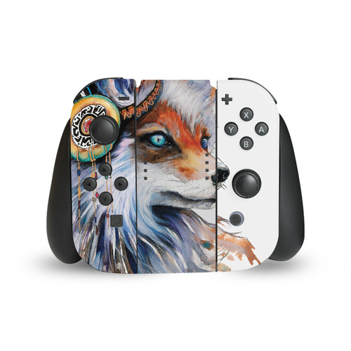 Pixie Cold Art Mix Fox Vinyl Sticker Skin Decal Cover for Nintendo Switch Joy Controller
