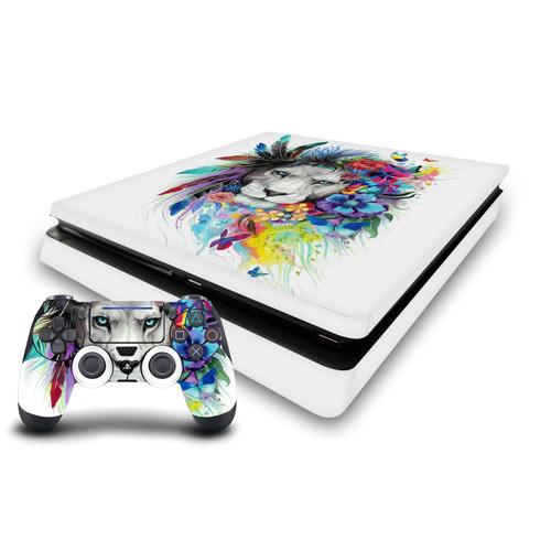 Pixie Cold Art Mix King Of The Lions Vinyl Sticker Skin Decal Cover for Sony PS4 Slim Console & Controller
