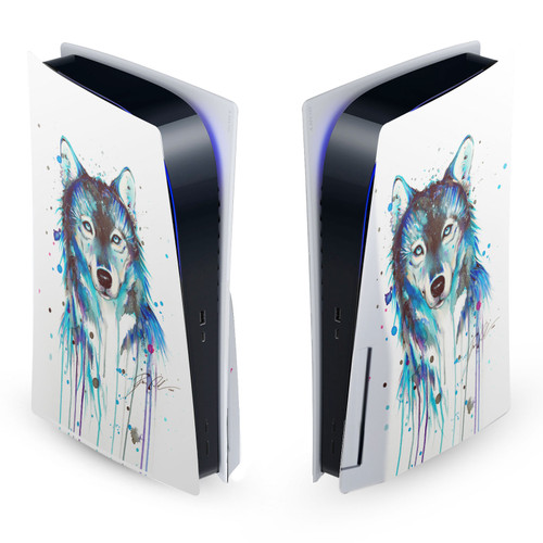 Pixie Cold Art Mix Ice Wolf Vinyl Sticker Skin Decal Cover for Sony PS5 Disc Edition Console