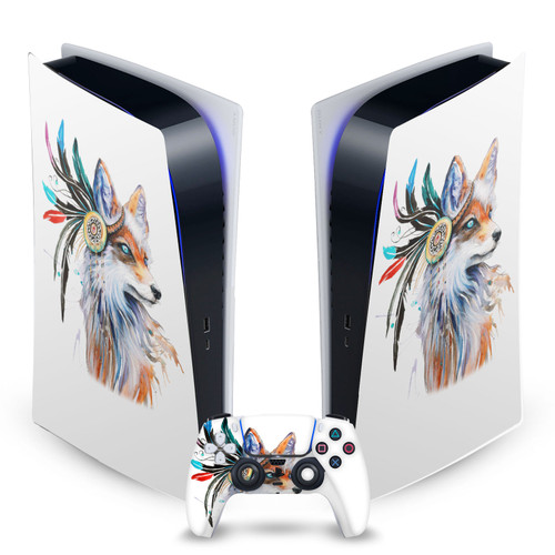 Pixie Cold Art Mix Fox Vinyl Sticker Skin Decal Cover for Sony PS5 Digital Edition Bundle