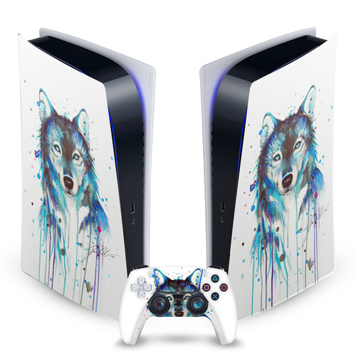 Pixie Cold Art Mix Ice Wolf Vinyl Sticker Skin Decal Cover for Sony PS5 Digital Edition Bundle