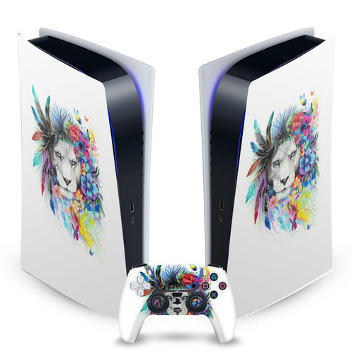Pixie Cold Art Mix King Of The Lions Vinyl Sticker Skin Decal Cover for Sony PS5 Digital Edition Bundle