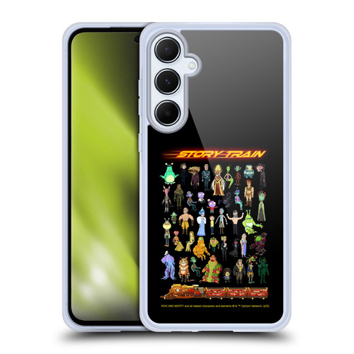 Rick And Morty Season 4 Graphics Story Train Soft Gel Case for Samsung Galaxy A55 5G