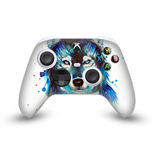 Pixie Cold Art Mix Ice Wolf Vinyl Sticker Skin Decal Cover for Microsoft Xbox Series X / Series S Controller