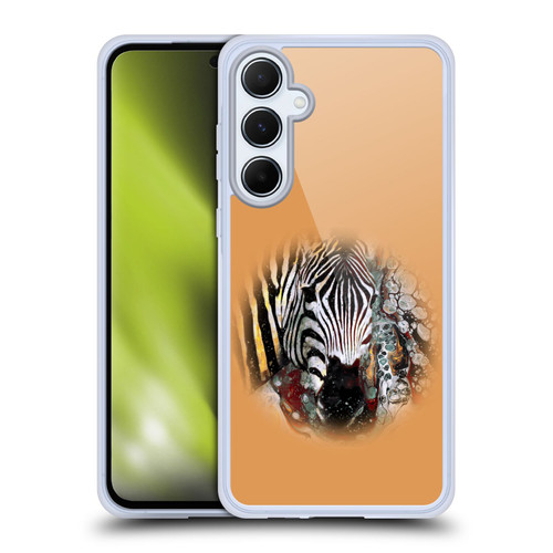 Riza Peker Animal Abstract Zebra Abstract Soft Gel Case for Samsung Galaxy A55 5G