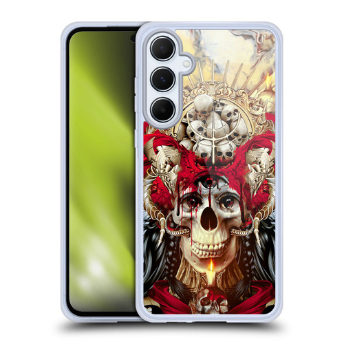 Riza Peker Skulls 9 3 Eyed Skull Soft Gel Case for Samsung Galaxy A55 5G
