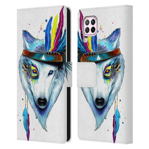 Pixie Cold Animals Warrior Leather Book Wallet Case Cover For Huawei Nova 6 SE / P40 Lite