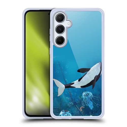 Simone Gatterwe Life In Sea Jellyfish And Orca Soft Gel Case for Samsung Galaxy A55 5G