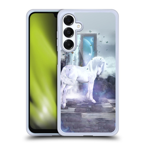 Simone Gatterwe Pegasus And Unicorns Silver Unicorn Soft Gel Case for Samsung Galaxy A16 5G & MagSafe