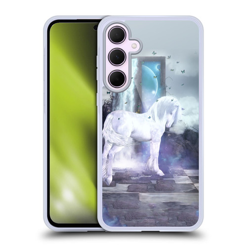 Simone Gatterwe Pegasus And Unicorns Silver Unicorn Soft Gel Case for Samsung Galaxy A35 5G