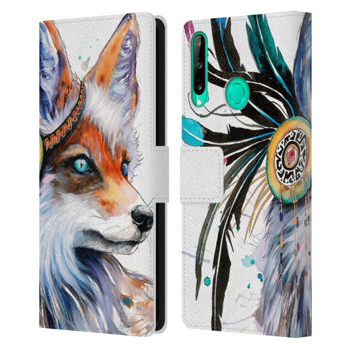 Pixie Cold Animals Fox Leather Book Wallet Case Cover For Huawei P40 lite E