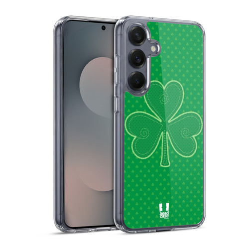 Head Case Designs Shamrock Patterns Applique Soft Gel Case for Samsung Galaxy S25 & MagSafe