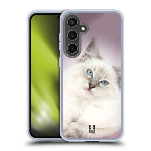 Head Case Designs Popular Cat Breeds White Ragdoll Cat Soft Gel Case for Samsung Galaxy S24 FE & MagSafe