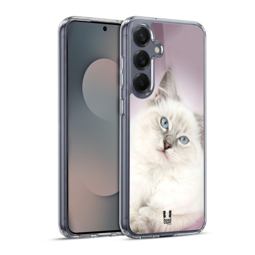 Head Case Designs Popular Cat Breeds White Ragdoll Cat Soft Gel Case for Samsung Galaxy S25+ & MagSafe