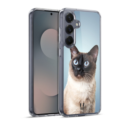 Head Case Designs Popular Cat Breeds Portrait Of Siamese Cat Soft Gel Case for Samsung Galaxy S25+ & MagSafe