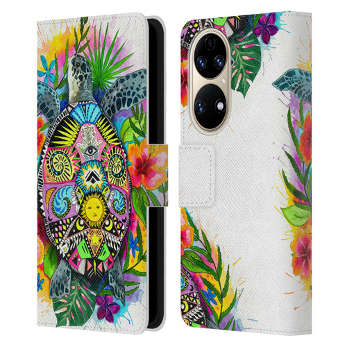 Pixie Cold Animals Turtle Life Leather Book Wallet Case Cover For Huawei P50