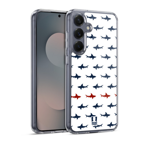 Head Case Designs Shark Prints Parallel Soft Gel Case for Samsung Galaxy S25 & MagSafe