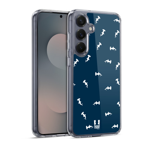 Head Case Designs Shark Prints Seamless Soft Gel Case for Samsung Galaxy S25 & MagSafe