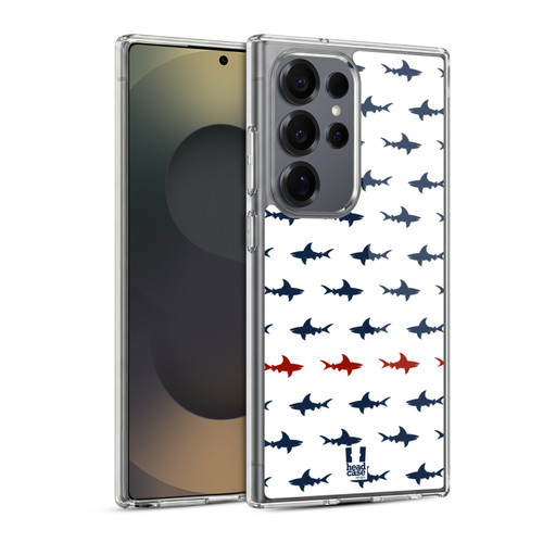 Head Case Designs Shark Prints Parallel Soft Gel Case for Samsung Galaxy S25 Ultra & MagSafe
