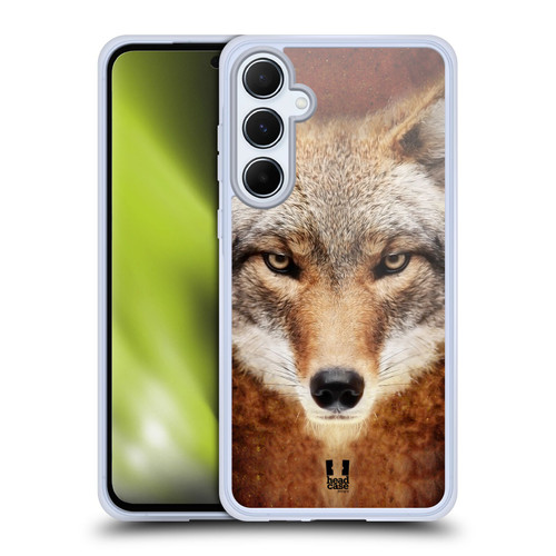 Head Case Designs Animal Faces Coyote Soft Gel Case for Samsung Galaxy A55 5G