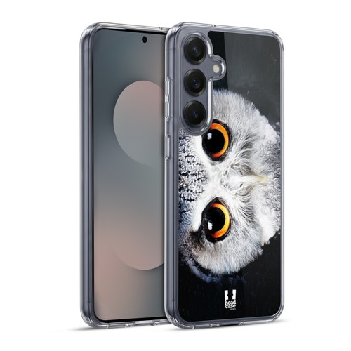 Head Case Designs Animal Faces White Faced Owl Soft Gel Case for Samsung Galaxy S25+ & MagSafe