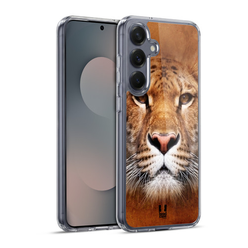 Head Case Designs Animal Faces Siberian Liger Soft Gel Case for Samsung Galaxy S25+ & MagSafe