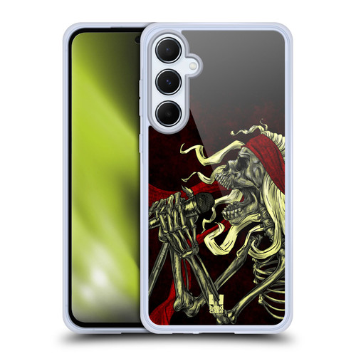 Head Case Designs Skull Of Rock Growl Soft Gel Case for Samsung Galaxy A55 5G