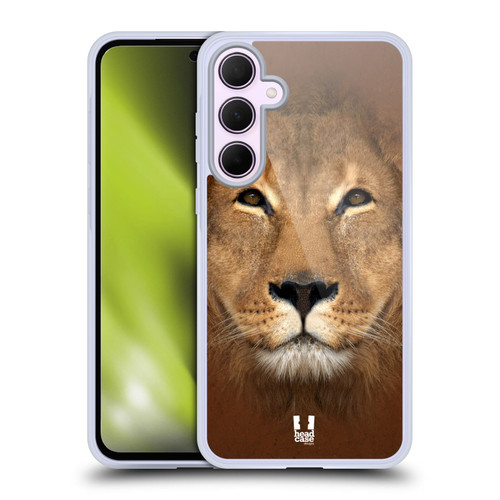 Head Case Designs Animal Faces 2 Lion Soft Gel Case for Samsung Galaxy A35 5G
