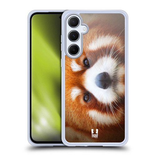 Head Case Designs Animal Faces 2 Red Panda Soft Gel Case for Samsung Galaxy A55 5G