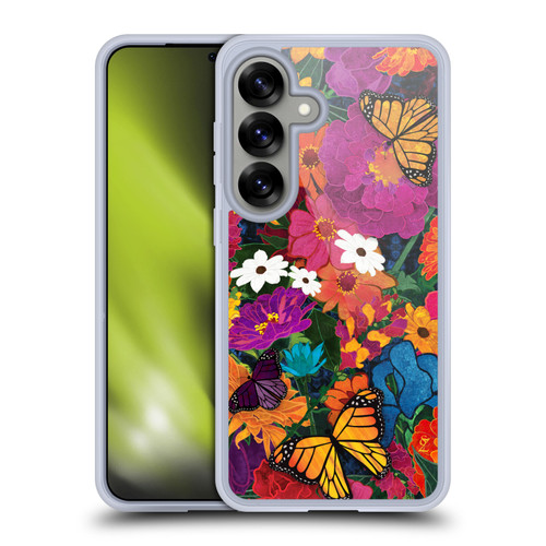 Suzan Lind Butterflies Flower Collage Soft Gel Case for Samsung Galaxy S25 & MagSafe