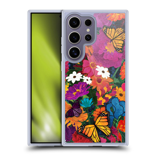 Suzan Lind Butterflies Flower Collage Soft Gel Case for Samsung Galaxy S25 Ultra & MagSafe