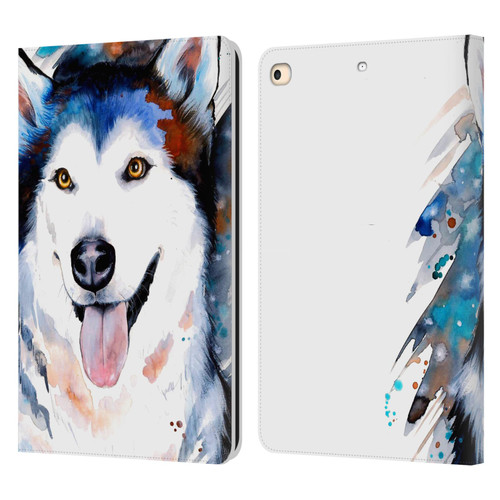 Pixie Cold Animals Husky Leather Book Wallet Case Cover For Apple iPad 9.7 2017 / iPad 9.7 2018