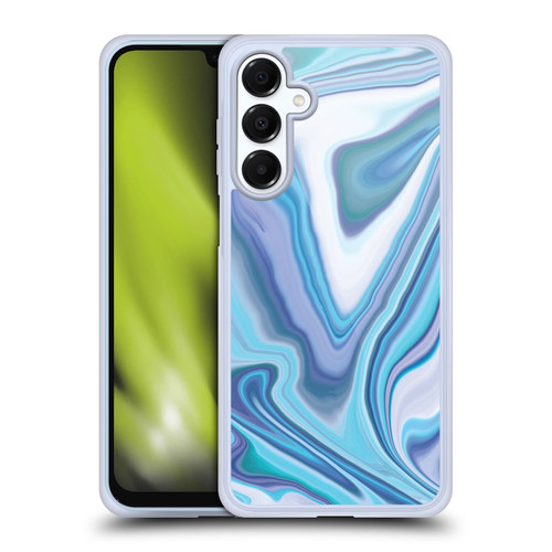 Suzan Lind Marble Dark Blue Pastel Soft Gel Case for Samsung Galaxy A16 5G & MagSafe