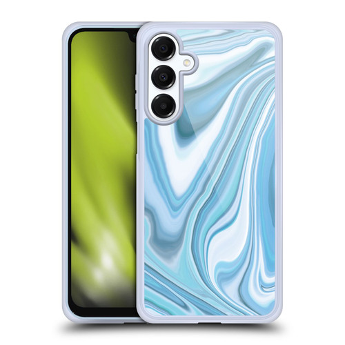 Suzan Lind Marble Light Blue Pastel Soft Gel Case for Samsung Galaxy A16 5G & MagSafe
