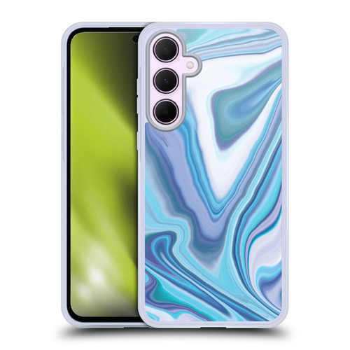 Suzan Lind Marble Dark Blue Pastel Soft Gel Case for Samsung Galaxy A35 5G