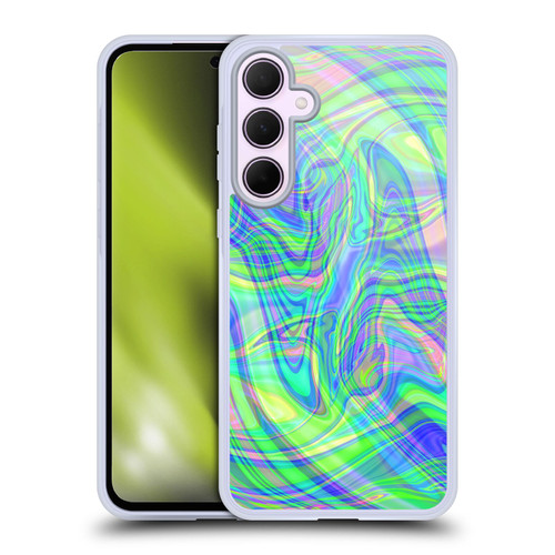 Suzan Lind Marble Green Purple Soft Gel Case for Samsung Galaxy A35 5G