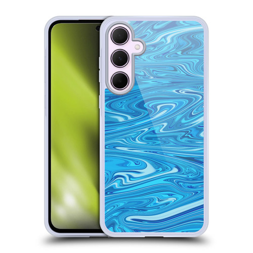 Suzan Lind Marble Light Blue Soft Gel Case for Samsung Galaxy A35 5G