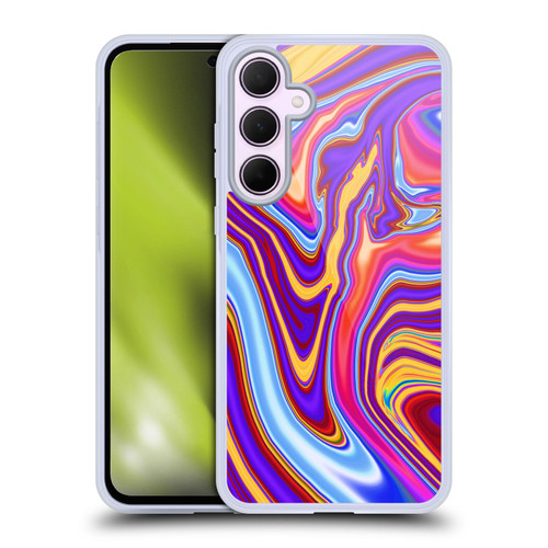 Suzan Lind Marble Purple Yellow Red Soft Gel Case for Samsung Galaxy A35 5G