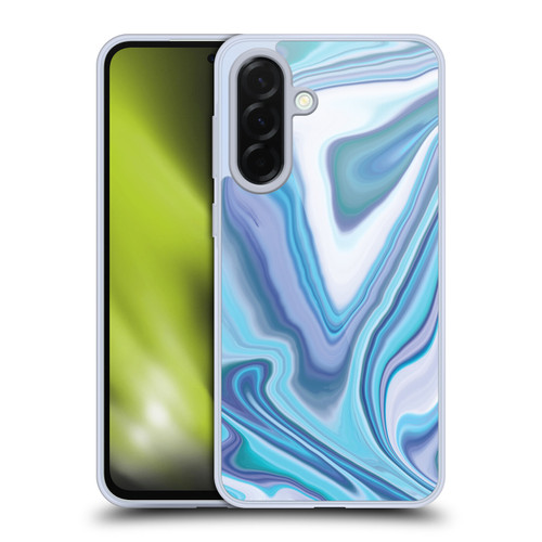 Suzan Lind Marble Dark Blue Pastel Soft Gel Case for Samsung Galaxy A36 5G