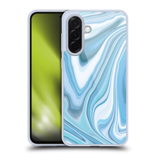 Suzan Lind Marble Light Blue Pastel Soft Gel Case for Samsung Galaxy A36 5G