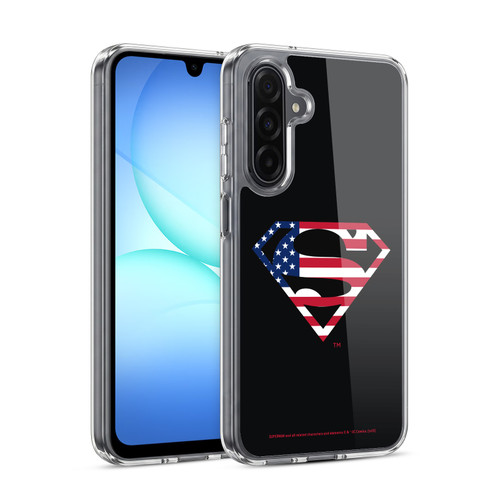 Superman DC Comics Logos U.S. Flag 2 Soft Gel Case for Samsung Galaxy A17 4G / 5G