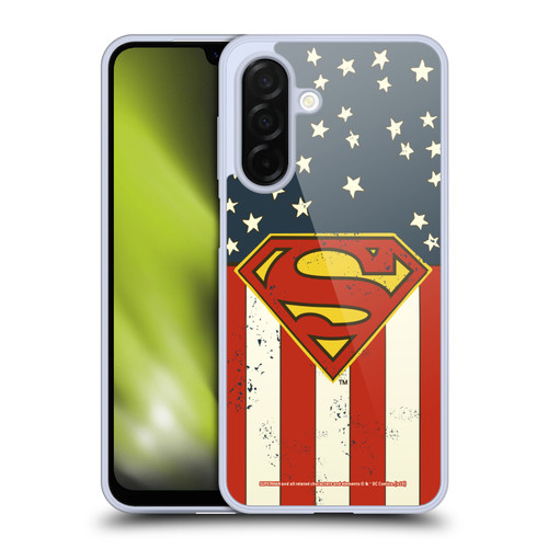 Superman DC Comics Logos U.S. Flag Soft Gel Case for Samsung Galaxy A26 5G